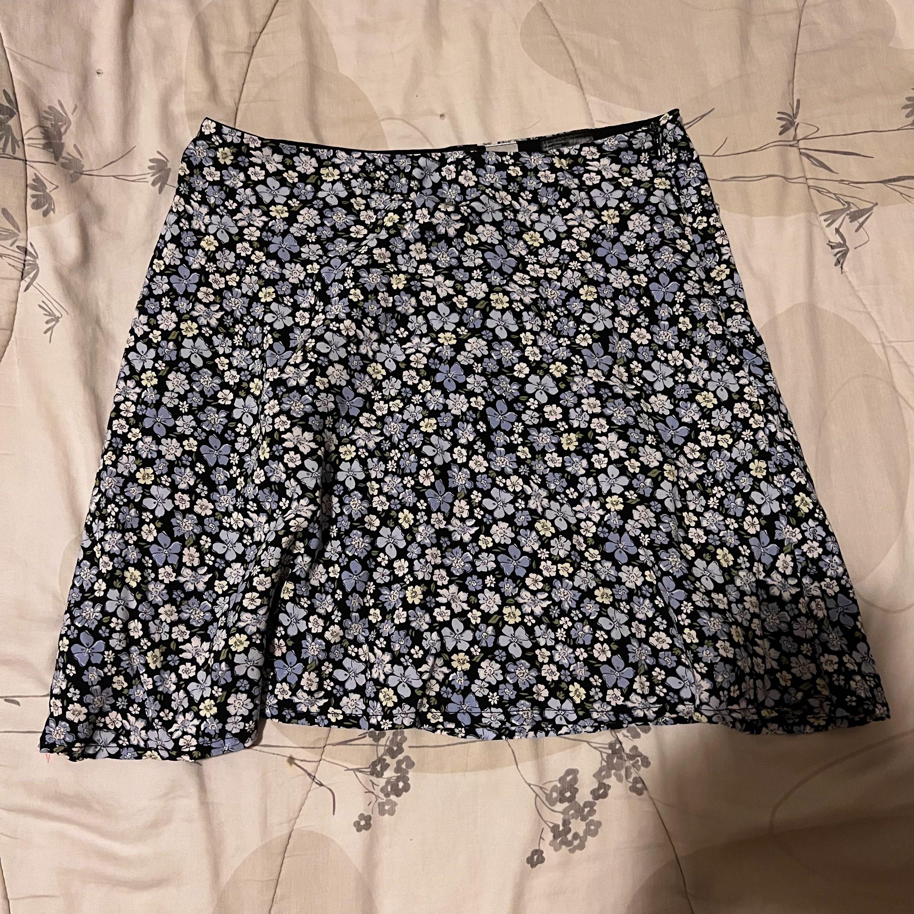 Pastel Flower Skirt, Floral Mini Skirt, Floral Skirt