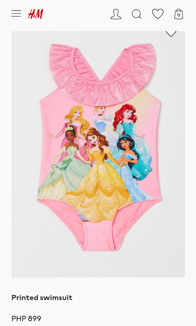 H&M Disney Princesses swimsuit, Babies & Kids, Babies & Kids Fashion on