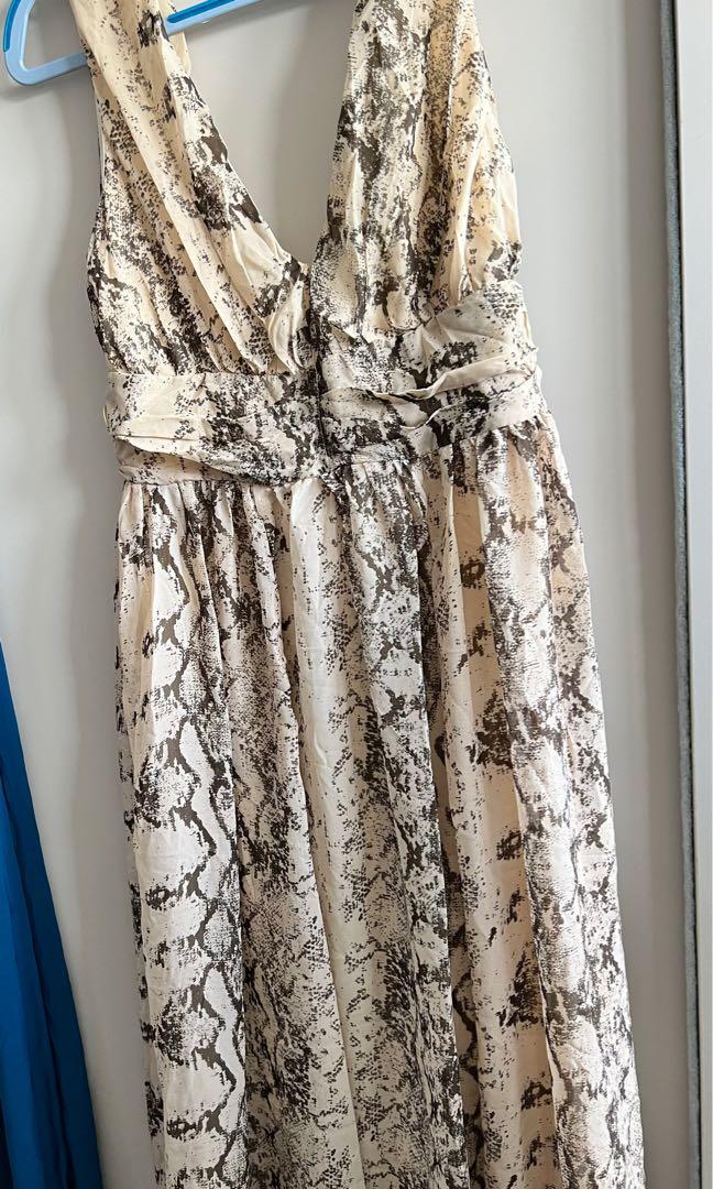 H&m snake new arrivals print maxi dress
