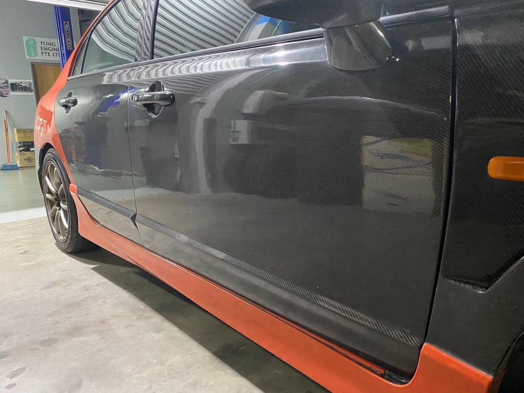Honda Civic FD Carbon Fibre Door Overlay FD1 FD2 FD2R Type R FD3 FD4