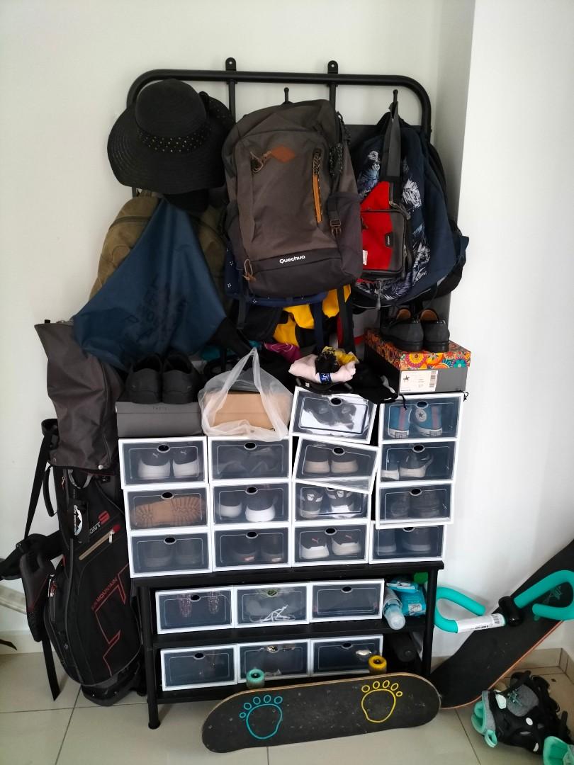 IKEA Pinnig Coat rack with shoe storage bench, Furniture & Home