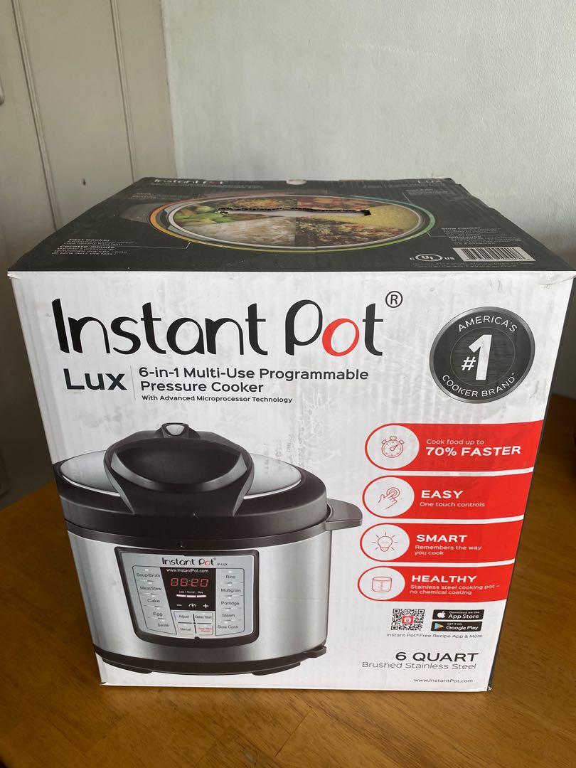 Instant Pot LUX80 8 Qt 6-in-1 Multi-Use Programmable Pressure