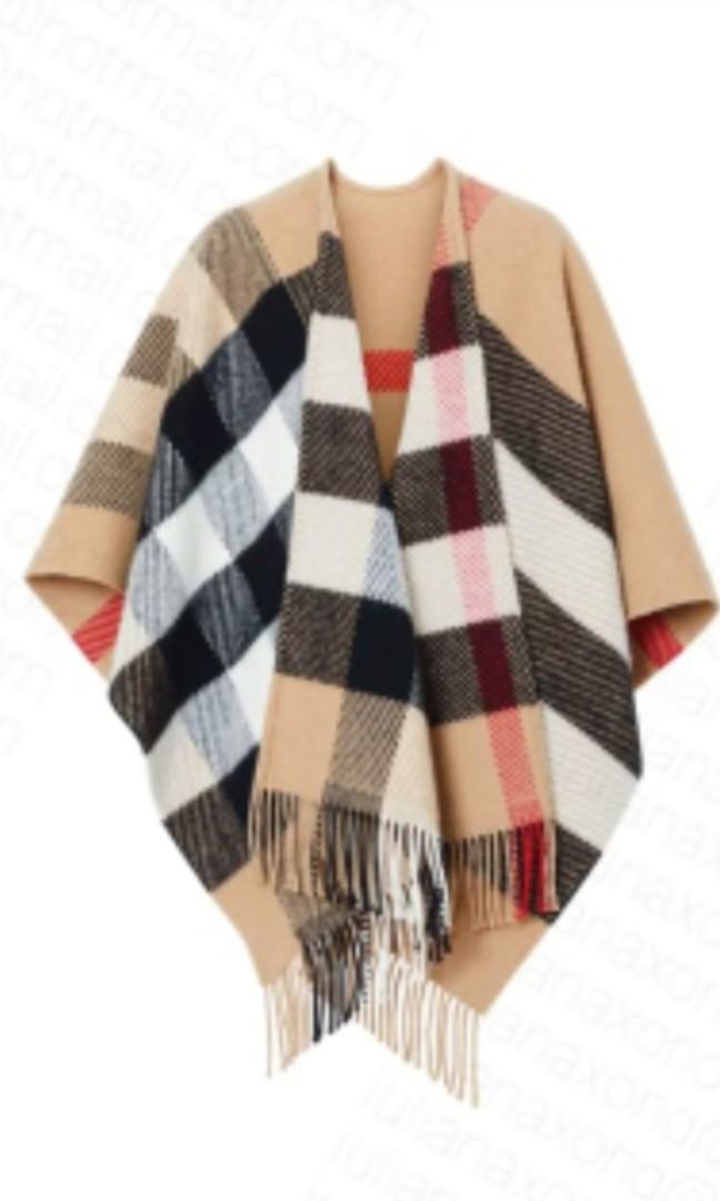 wool and cashmere poncho