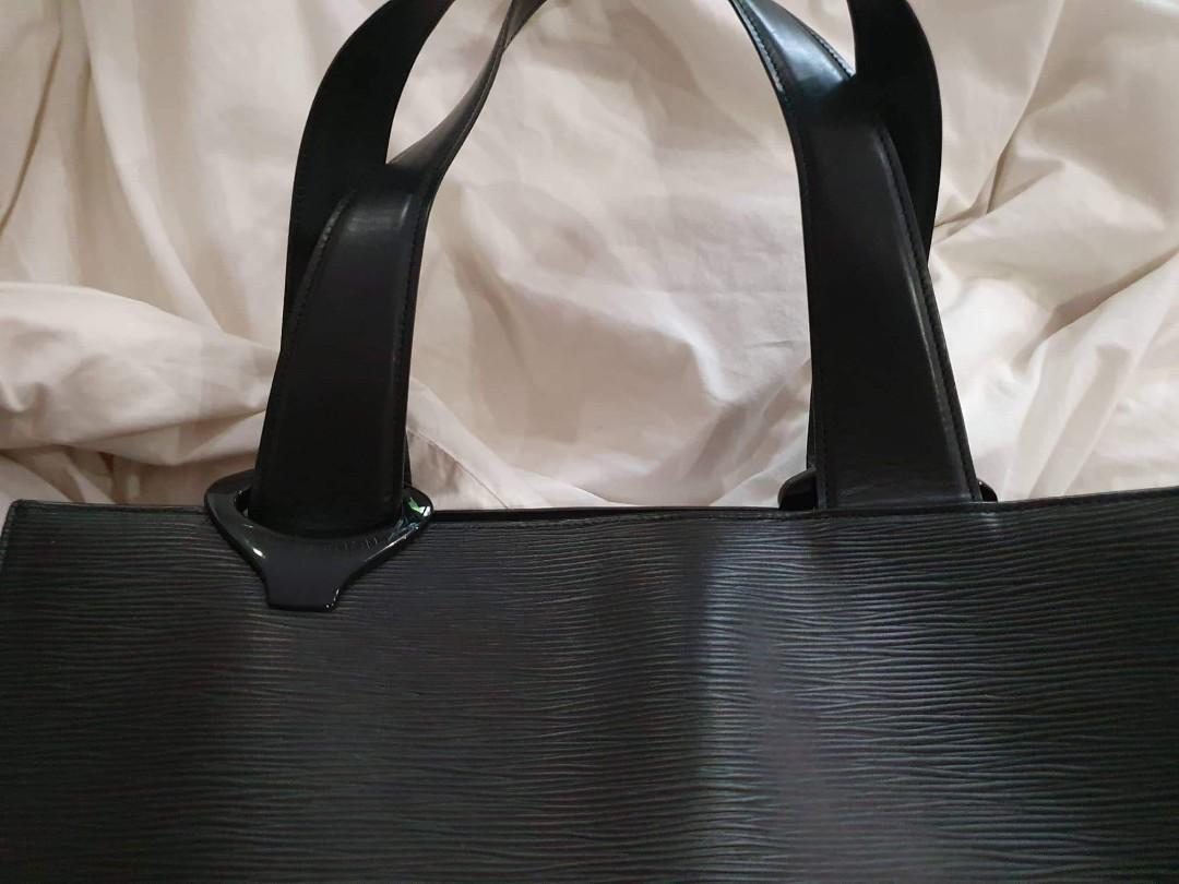 LOUIS VUITTON Black Epi Leather Z Gemeaux Tote Bag Shoulder