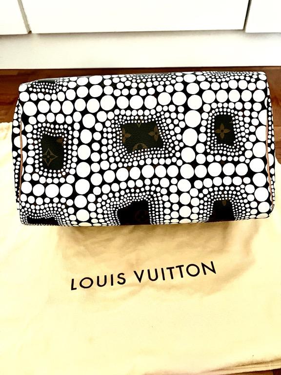 SAVE BIG on Louis Vuitton X Yayoi Kusama White Leather Monogram