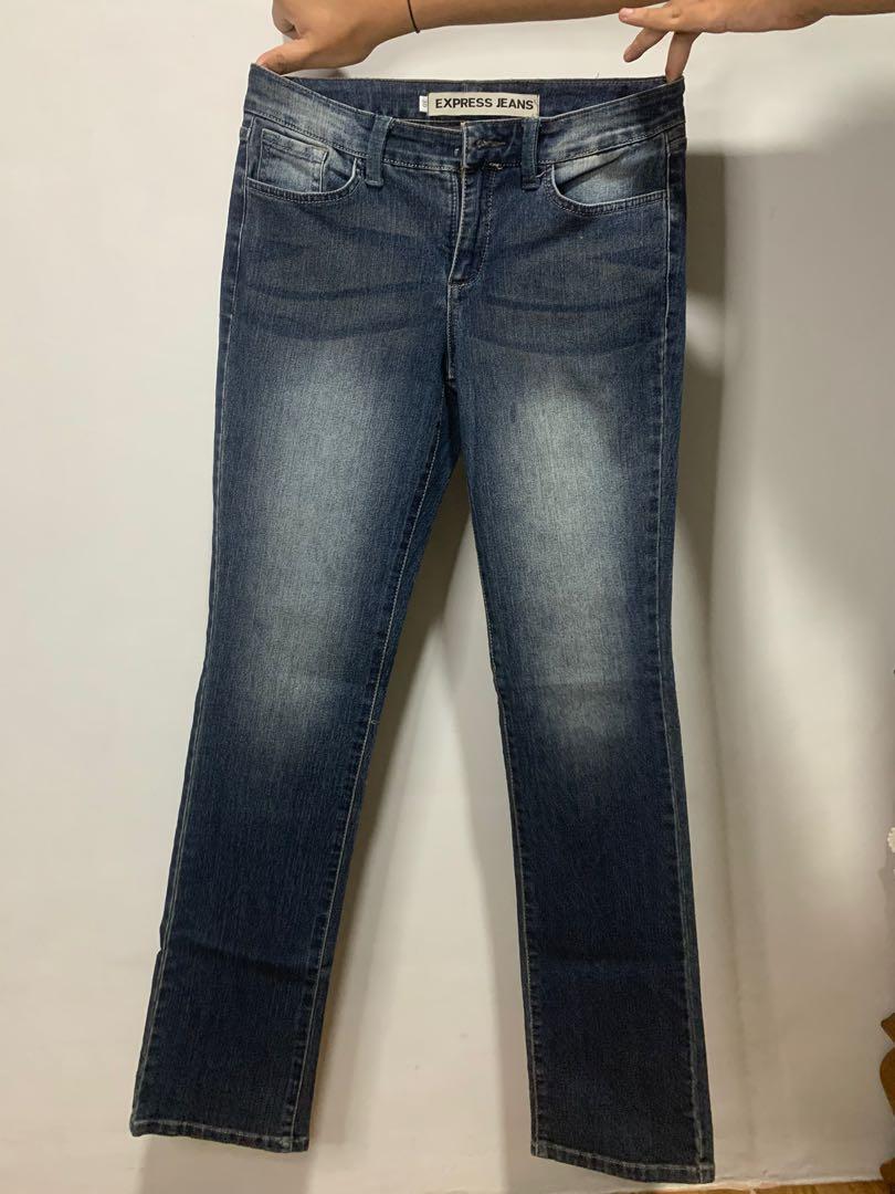 Low Waist Dark Jeans, Fesyen Wanita 