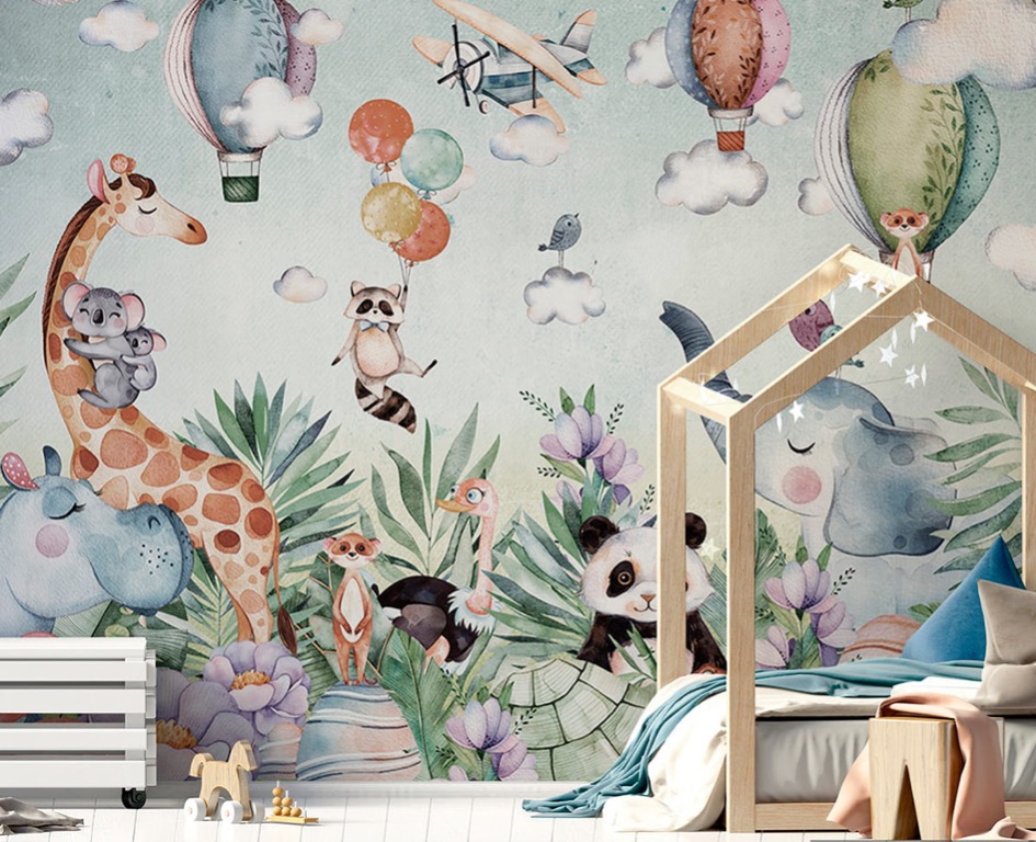 Luxury Kids nursery wallpaper custom made, Furniture & Home Living ...