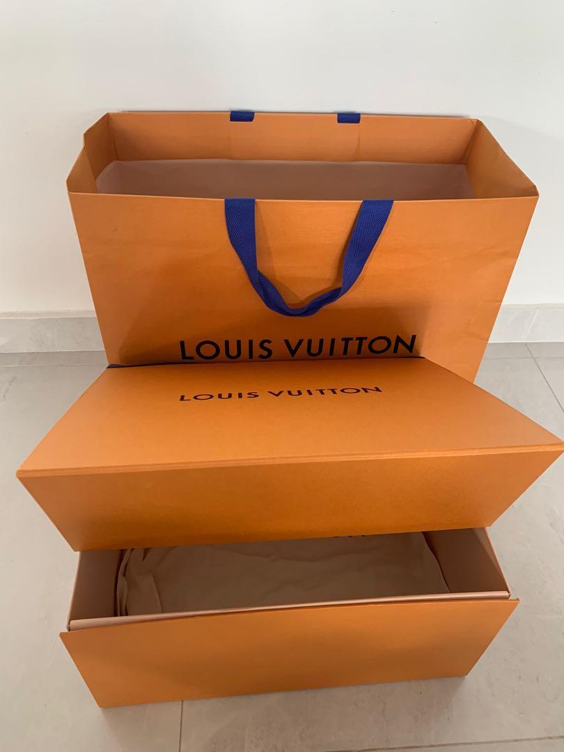 💯AUTHENTIC Paperbag Louis Vuitton original paper bag empty box package packing  packaging lv storage big large xl, Luxury, Bags & Wallets on Carousell