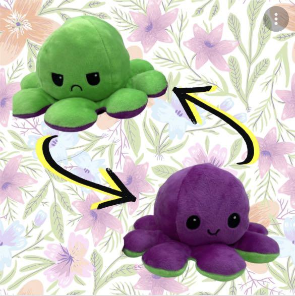 mad and happy stuffed animal