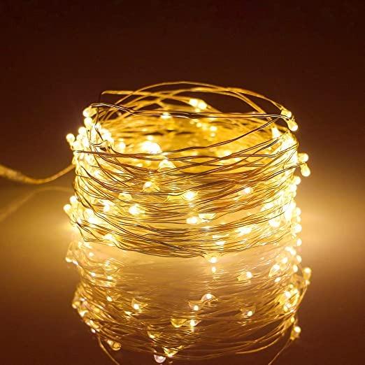 Silver Copper Wire LED Starry Lights String 3M 10ft 30LEDs Fairy Battery Powered 