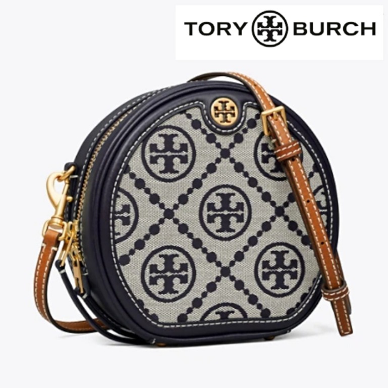 Tory Burch Mini Veske Salg Oslo - T Monogram Denim Dame Blå