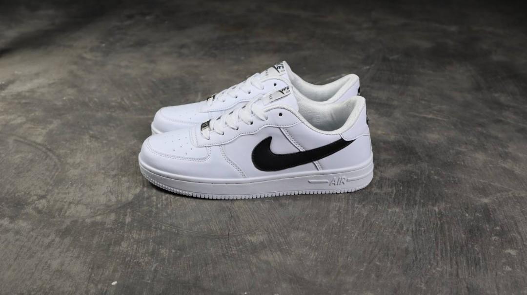 Nike air force 1 White Black, Fesyen 