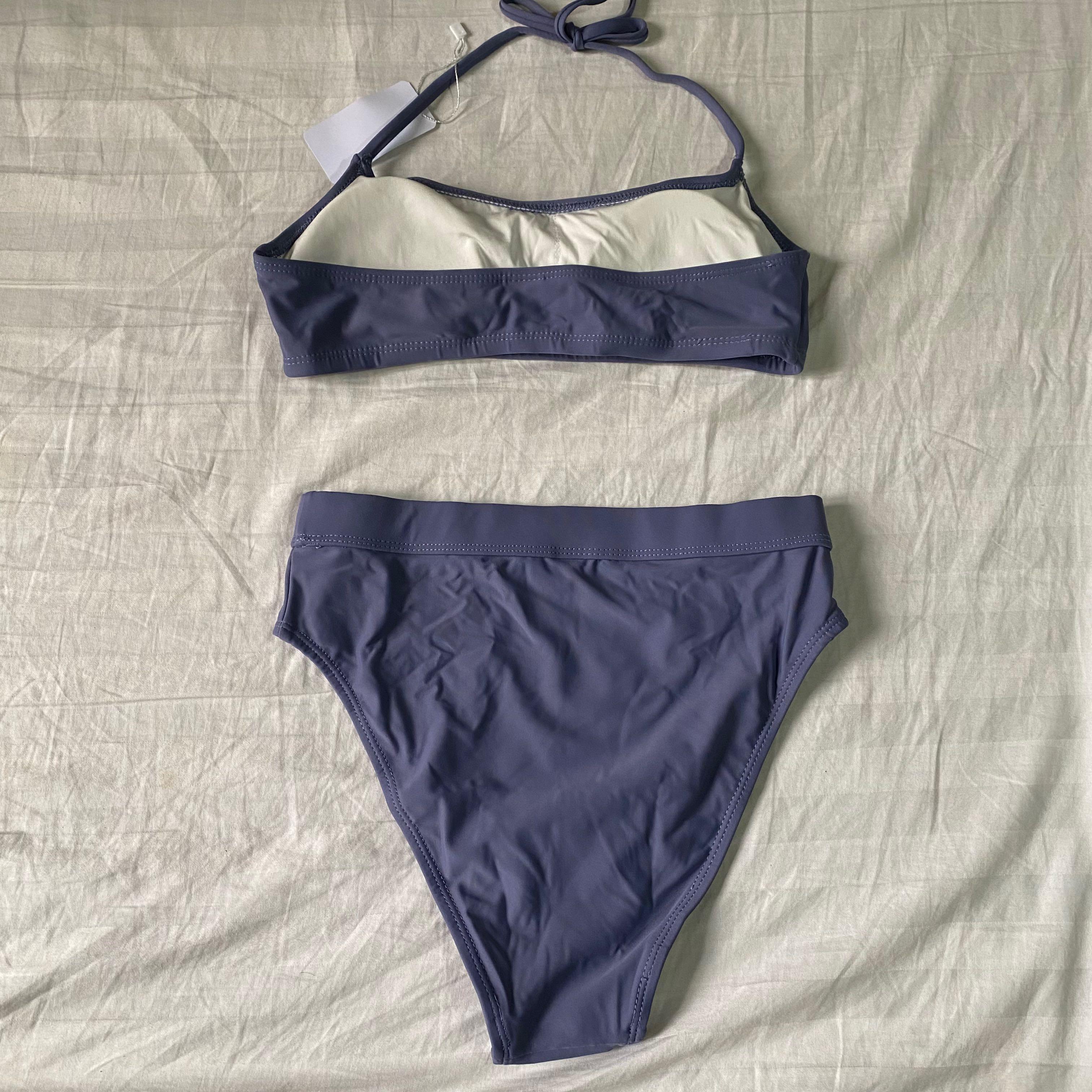 Nudeswim Toni Bikini Set in Slate, Women's Fashion, Swimwear, Bikinis ...