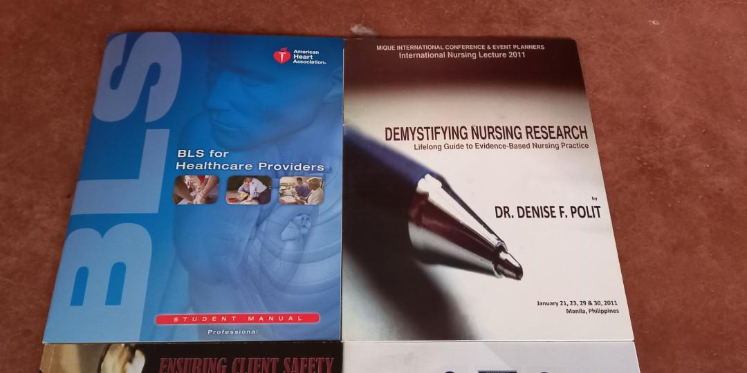 Nursing Seminar Modules (Set) (Category: Textbooks) located in San Pedro. Submitted by ajisai26 (Listing ID 1162846301, Image 2). Description: - BLS for Healthcare Providers - Demystifying Nursing Research (with DVD) - Postgraduate Course in Emergency Medicine: New Directions & Local Applications - Ensuring Client Safety (with DVD).