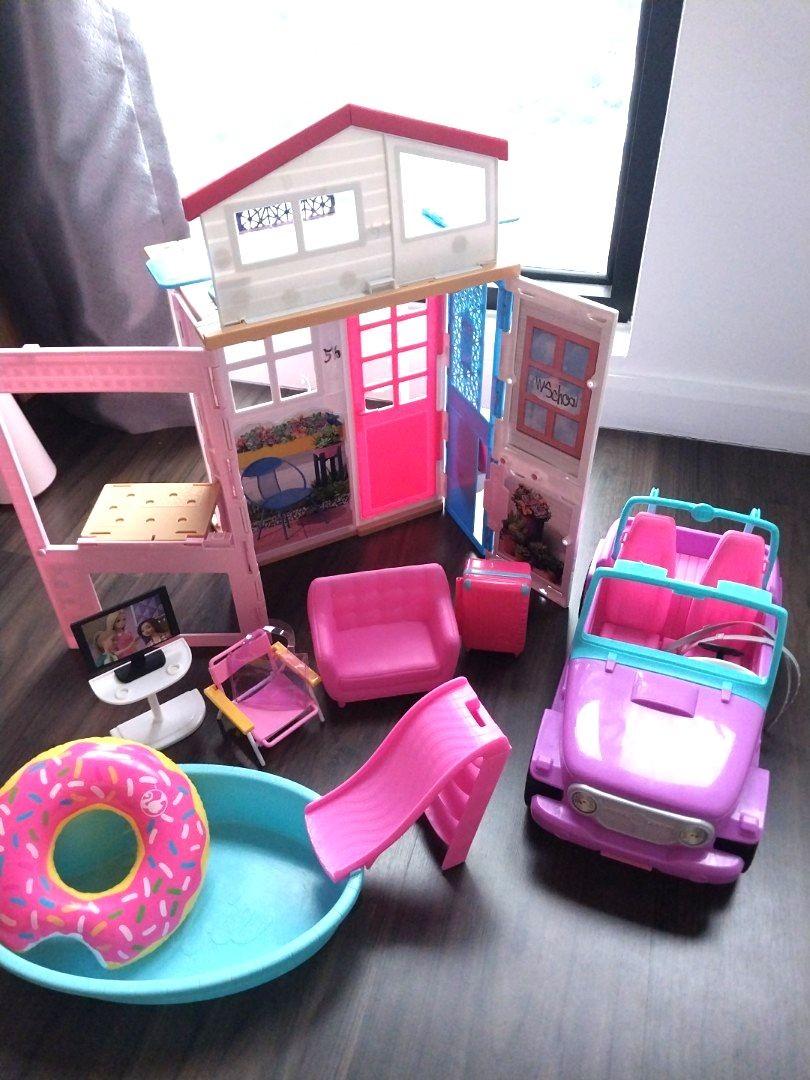 Barbie car and pool on sale