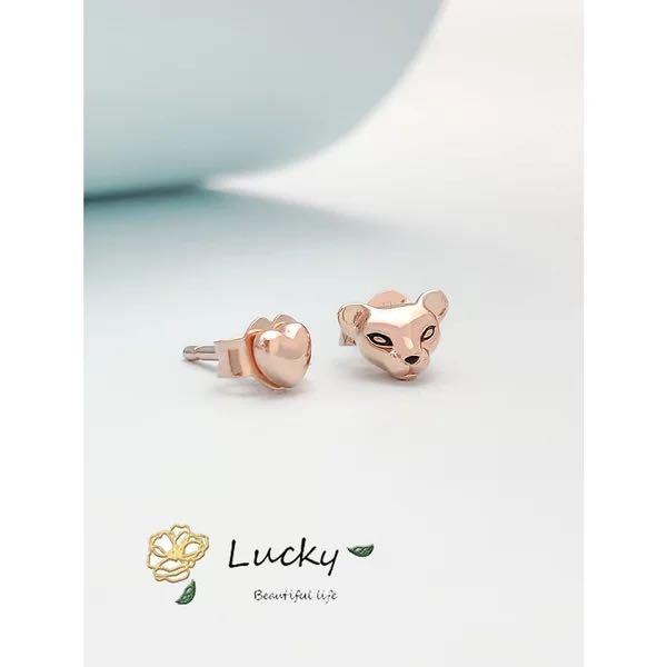 Pandora authentic Sales Lioness Heart Stud Earring s
