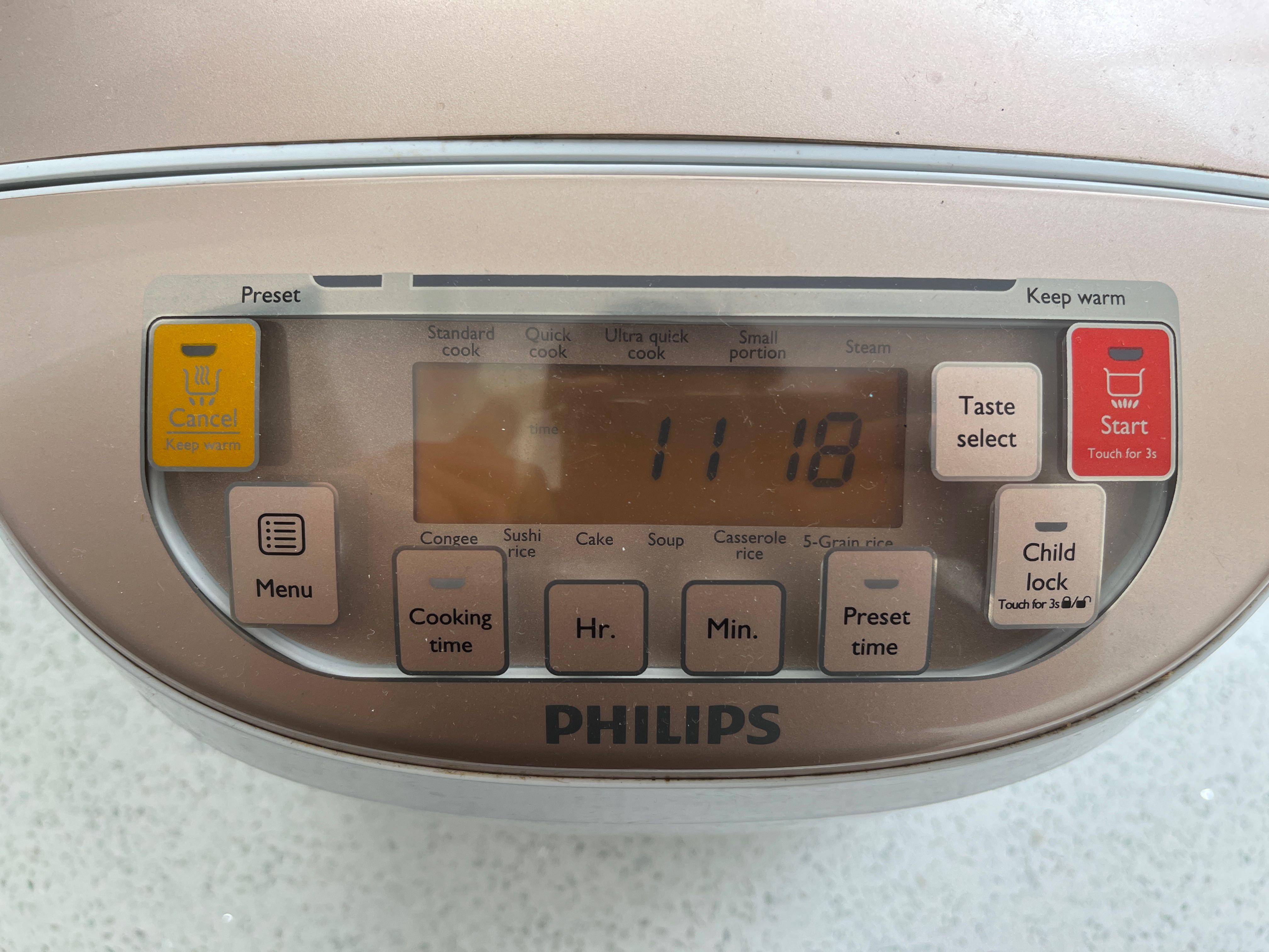 Philips Fuzzy Logic Rice Cooker 1.8L, Furniture & Home Living