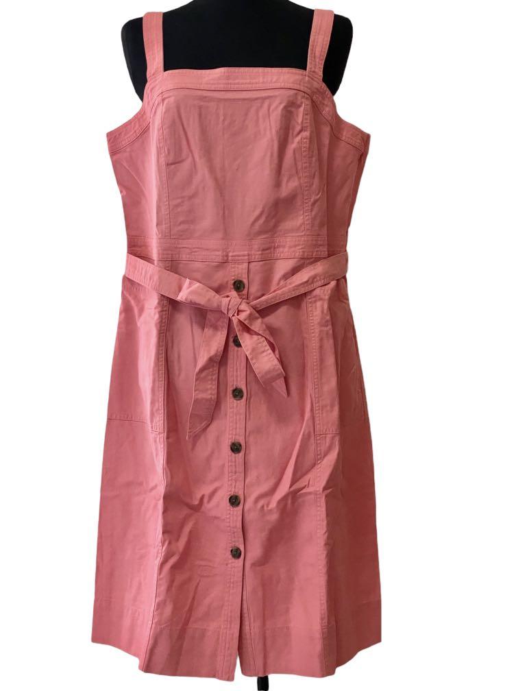 Plus Size Gap Linen Cotton Apron Dress Women s Fashion Dresses