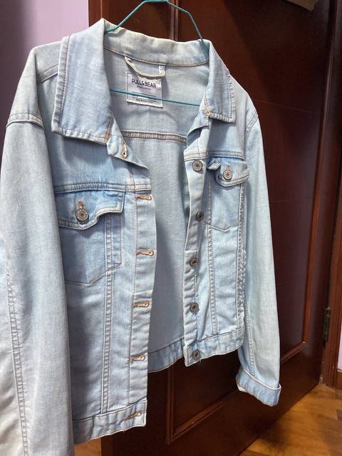 Pull and bear oversized denim best sale jacket