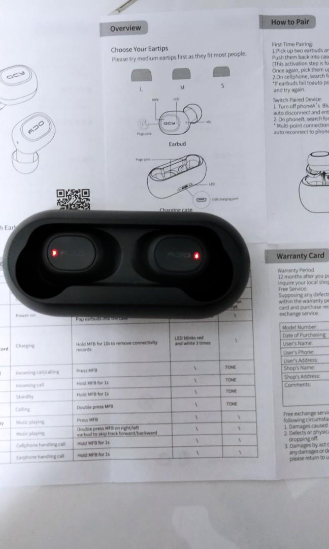 Qcy t1 right clearance earbud not working