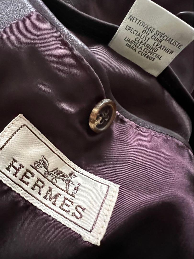 Rare Hermes Calfskin Leather Prune Jacket Coat Luxury Apparel On Carousell Rare Hermes Calfskin Leather Prune Jacket Coat Luxury Apparel On Carousell