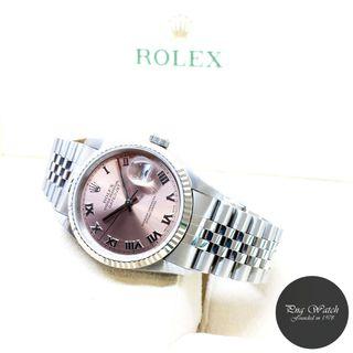 Rolex Oyster Perpetual 36mm Salmon Roman Dial Datejust REF: 16234 (T Series)