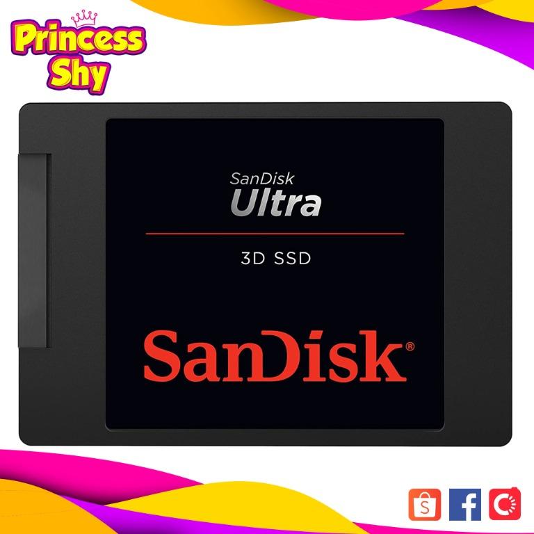 SanDisk Ultra 2TB 3D SATA III 2.5" Internal SSD Solid State Drive SDSSDH3-2T00 (Category: Hard Disks & Thumbdrives) located in San Juan City. Submitted by princessshyph (Listing ID 1162789312, Image 1). Description: Accelerate your PC for faster boot-up and blazing-fast gaming and graphics Ultra-fast: sequential read speeds of up to 560MB/s; sequential write speeds of up to 530MB/s (Based on internal testing; performance may vary depending upon d