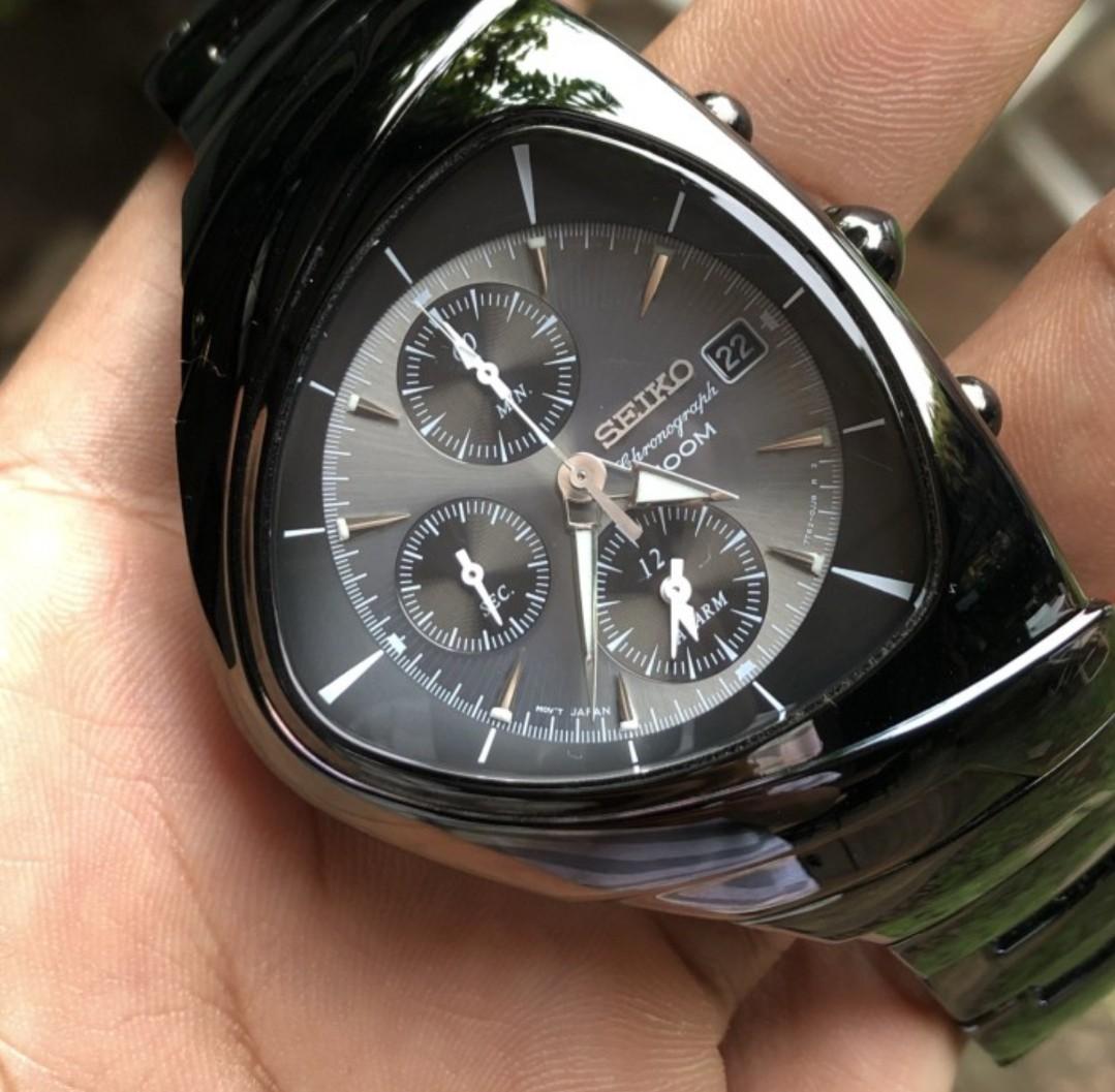 Seiko SNA 775P1 Black Watch ORI, Fesyen Pria, Jam Tangan di Carousell