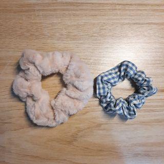 SET SCRUNCHIE GA ADA HEADBAND BLUE