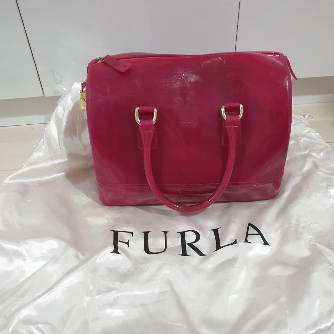 Tas Furla Fuchia Authentic Jelly