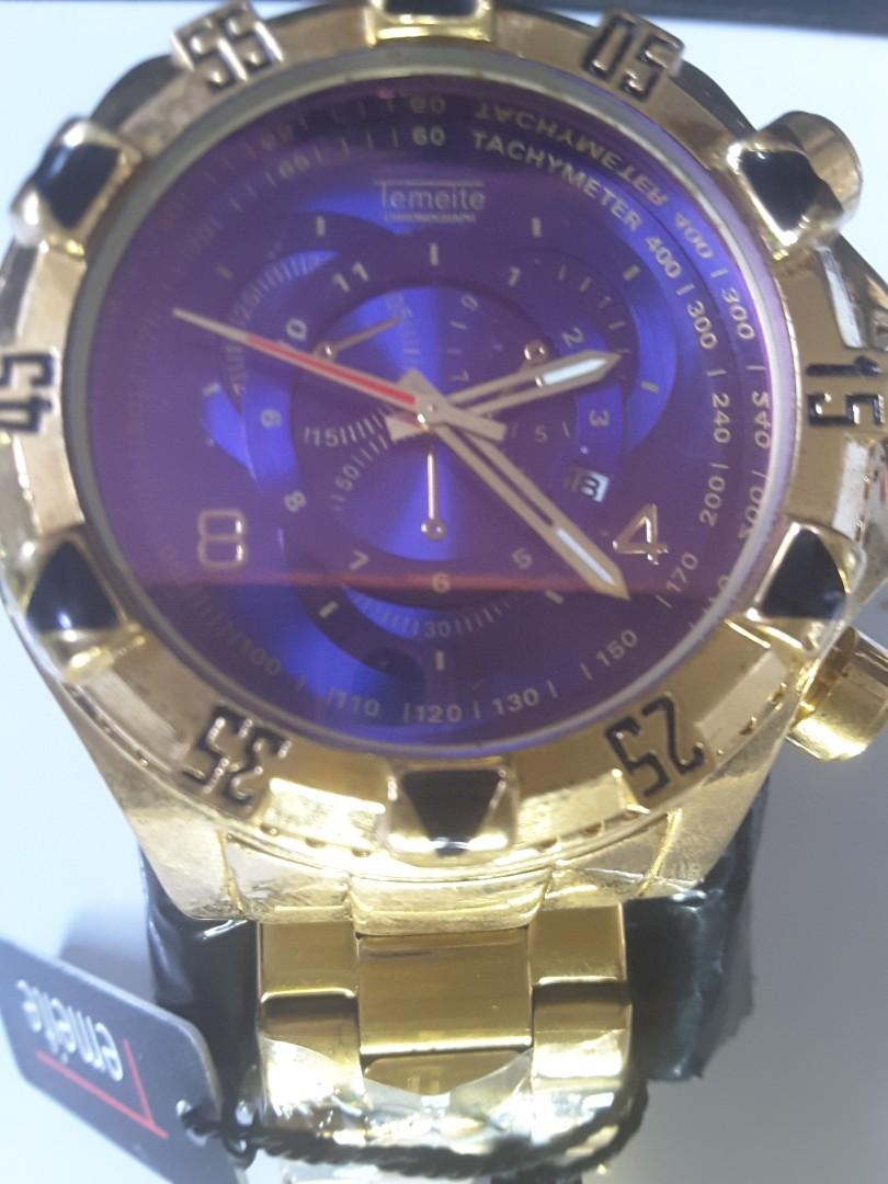 TEMEITE Business Luminous Chronograph Calendar Date Display Steel  Waterproof Men Quartz Watch | Quartz watch, Calendar date, Chronograph