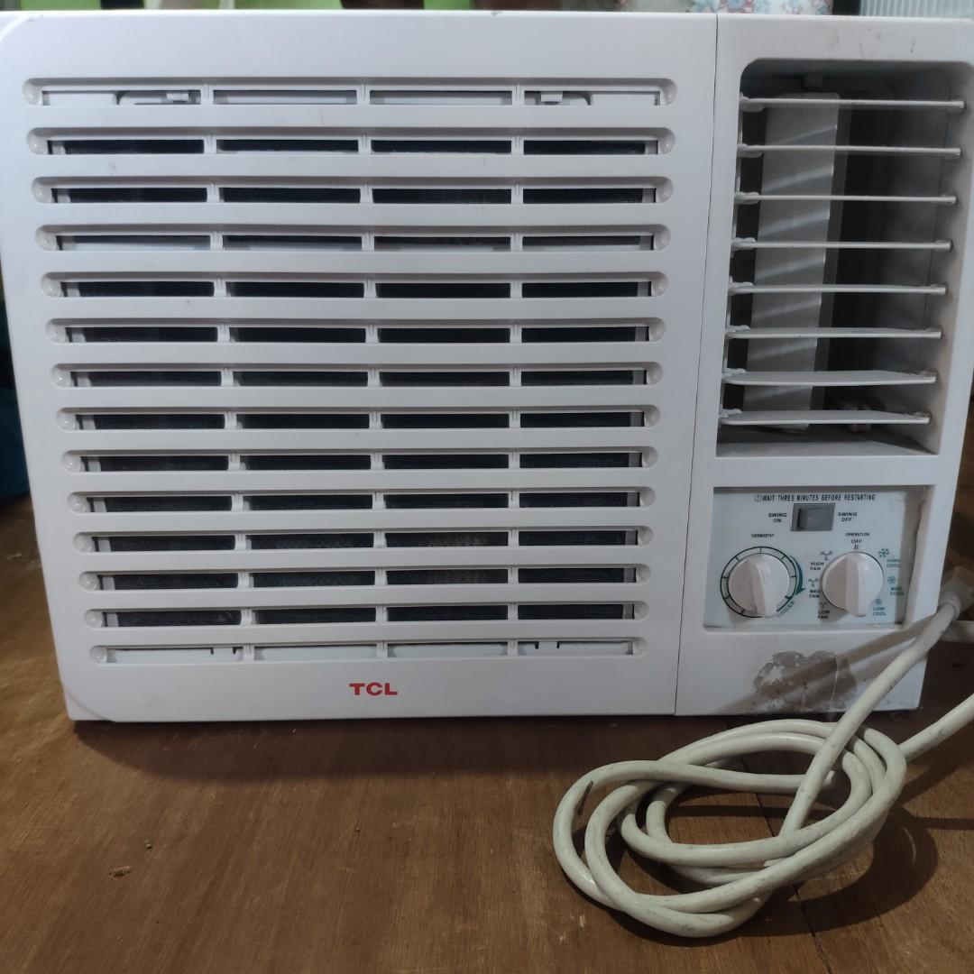 TCL WINDOW TYPE AIRCON (MANUAL 1HP), TV & Home Appliances, Air
