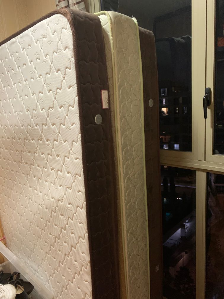 Used queen size mattress x2, Furniture & Home Living, Furniture, Bed