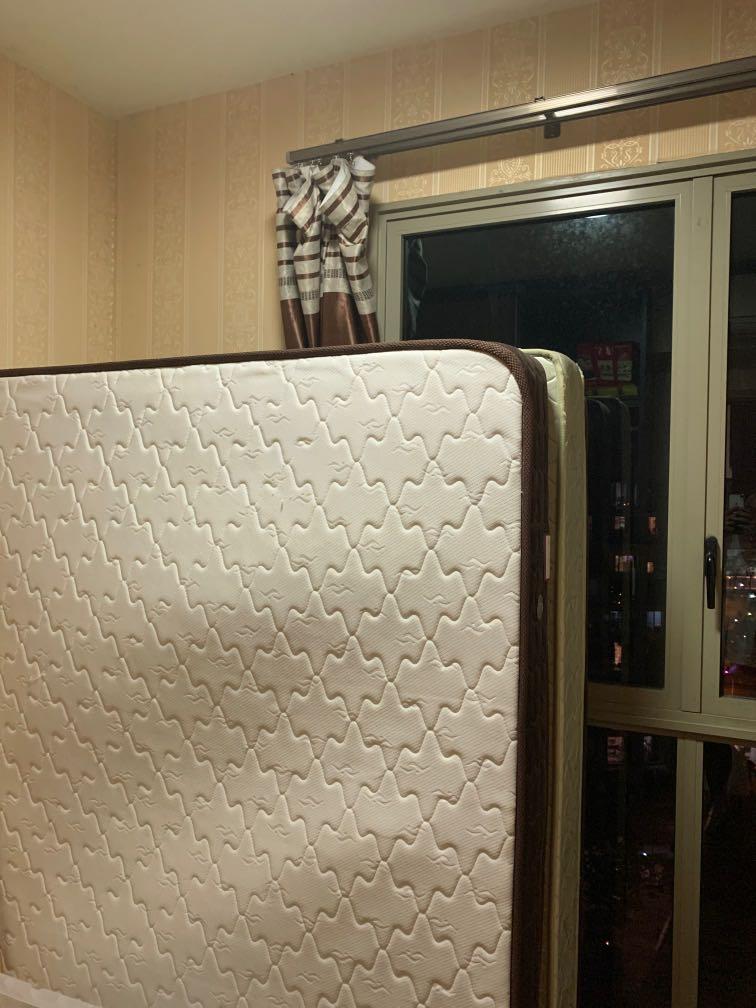 Used queen size mattress x2, Furniture & Home Living, Furniture, Bed