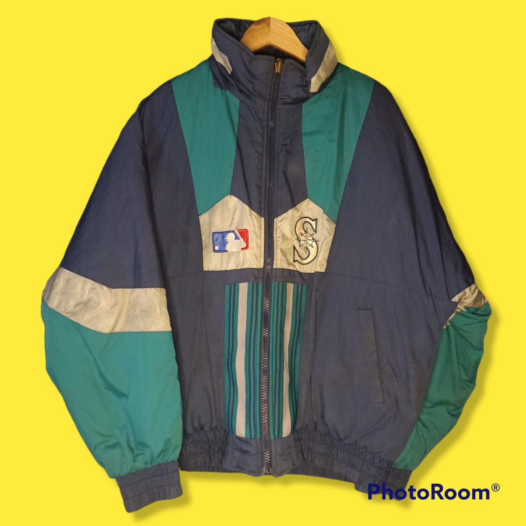 Vintage Pro Player Seattle Mariners Reversible Semi Puffer Jacket, Men