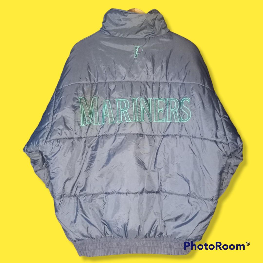 Vintage Pro Player Seattle Mariners Reversible Semi Puffer Jacket, Men