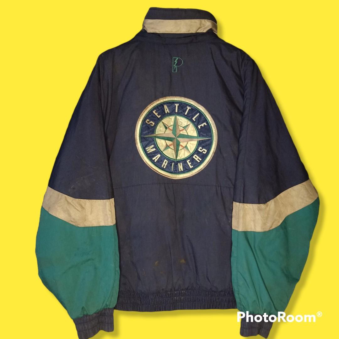 Vintage Pro Player Seattle Mariners Reversible Semi Puffer Jacket, Men