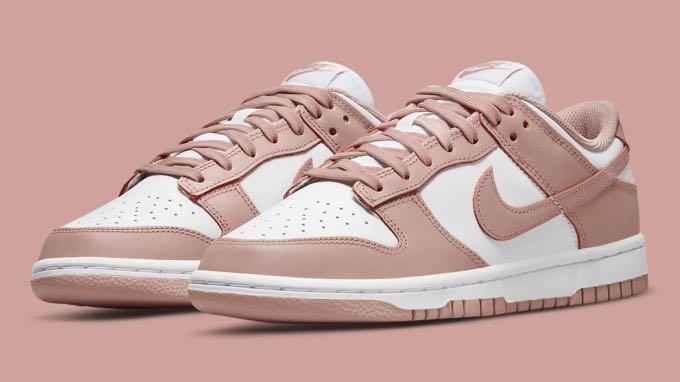 W nike dunk low rose whisper US8.5W Women s Fashion Footwear Sneakers on Carousell