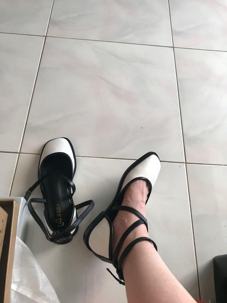 White covered toe sandals on sale