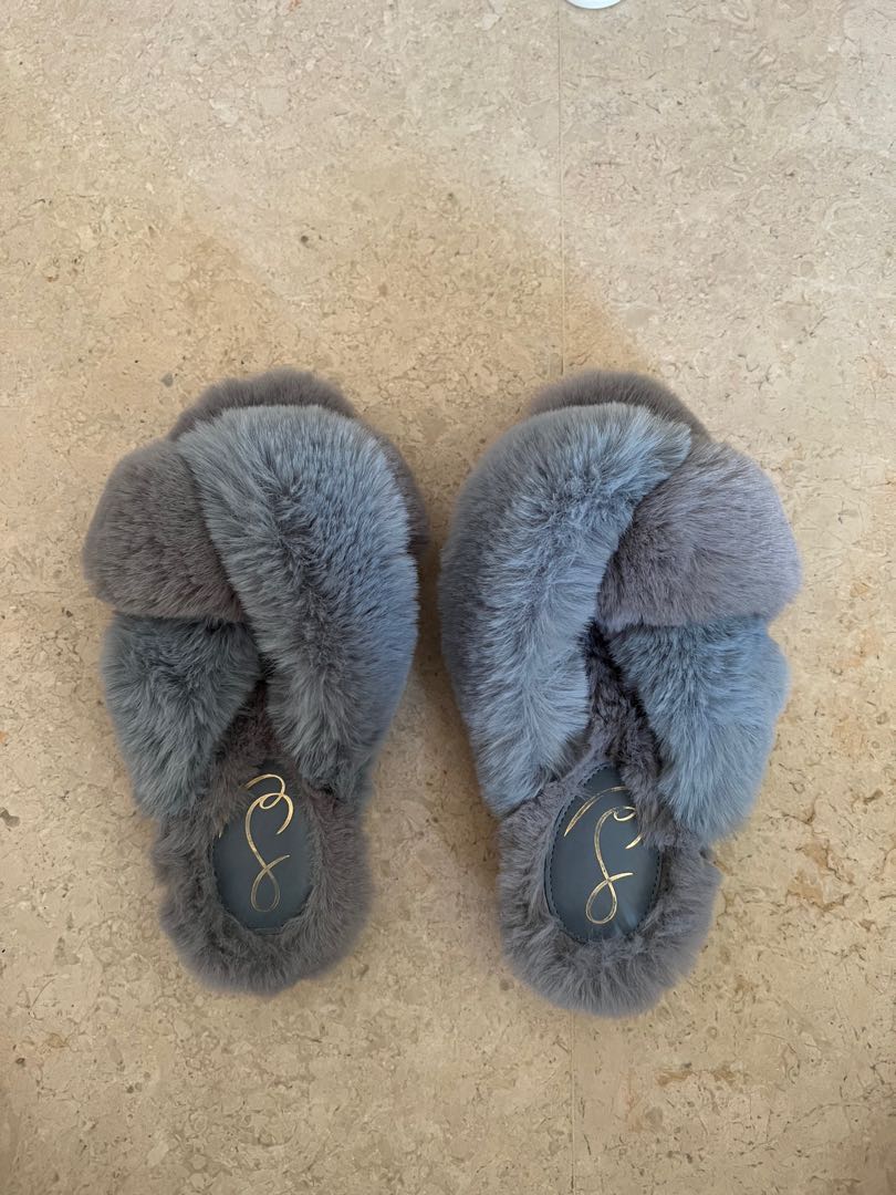 Women s Sam Edelman Fuzzy Slippers Slides Women s Fashion
