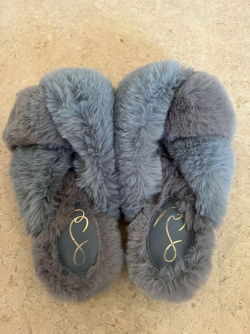 Women s Sam Edelman Fuzzy Slippers Slides Women s Fashion