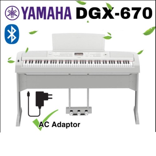 Yamaha DGX670 Portable Grand Digital Piano, White (DGX670), Hobbies