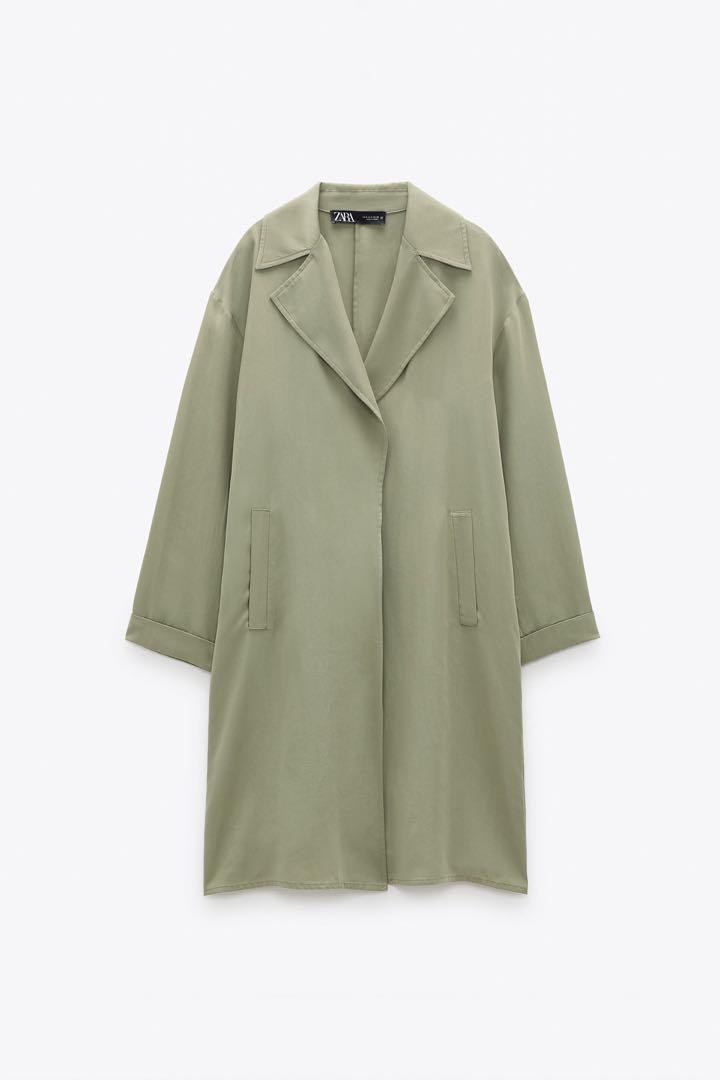 zara khaki coat