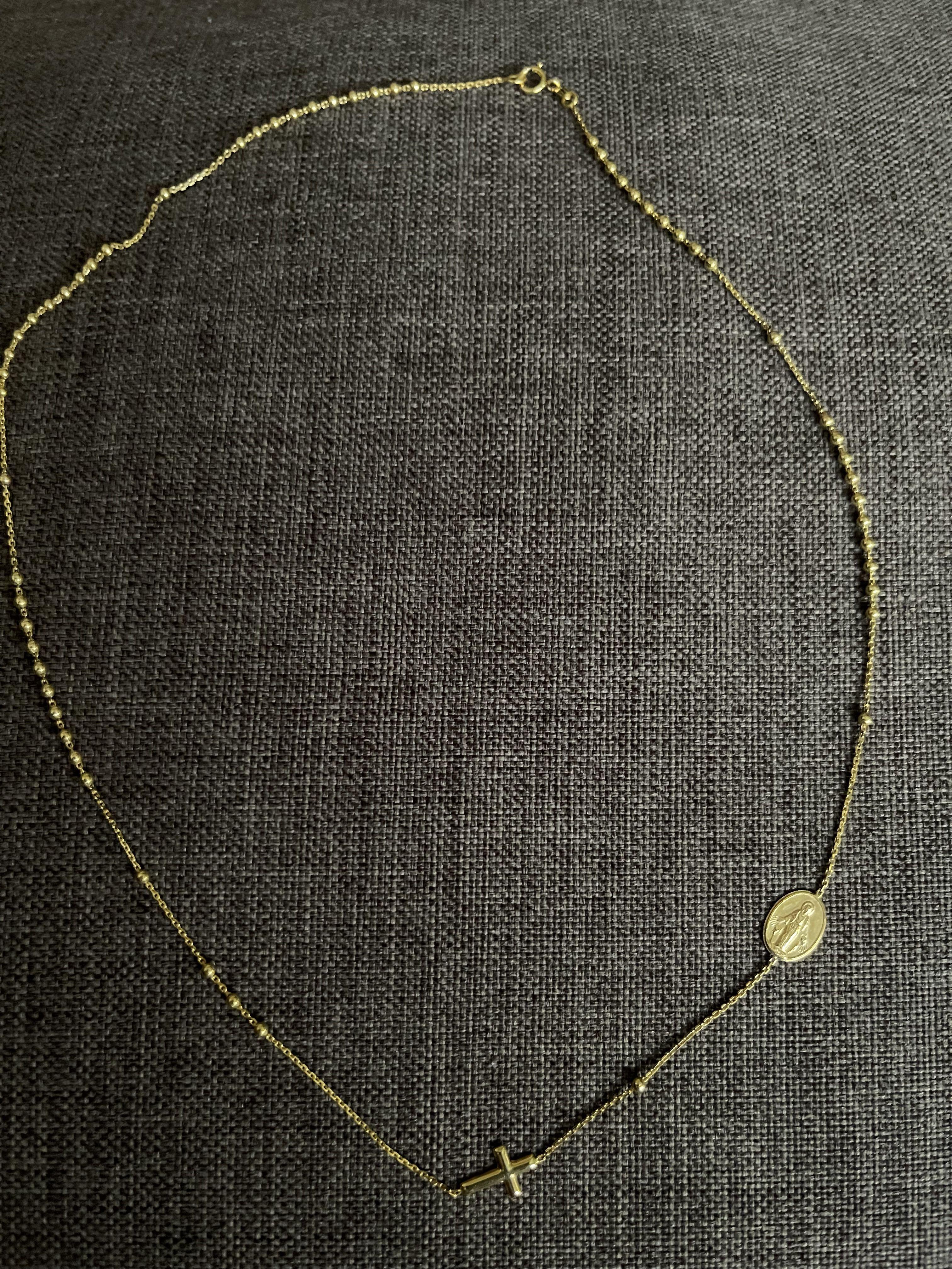 18karat Saudi Gold Rosary necklace 18.5 