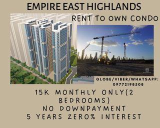2BR PRESELLING NO DP 15K Monthly PASIG RENT TO OWN Condo in CAINTA EMPIRE EAST BGC EASTWOOD ORTIGAS
