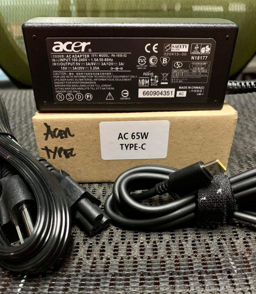 Acer 65watts Type C Laptop Charger (Category: Chargers) located in Makati City. Submitted by jc.cuerdo (Listing ID 1163107630, Image 1). Description: 🔌LAPTOP CHARGER TYPE-C USB-C 👉AVAILABLE: Lenovo type-c 20v 4.75a 95w Lenovo type-c 20v 3.25a 65w Lenovo type-c 20v 2.25a 45w Dell type-c 20v 3.25a 65w Acer type-c 20v 3.25a 65w Acer type-c 20v 2.25a 45w Huawei type-c 20v 3.25a 65w Huawei type-c 20v 2.25a 45w Asus type-c 20v 3.25a 65w Hp type-c 20v