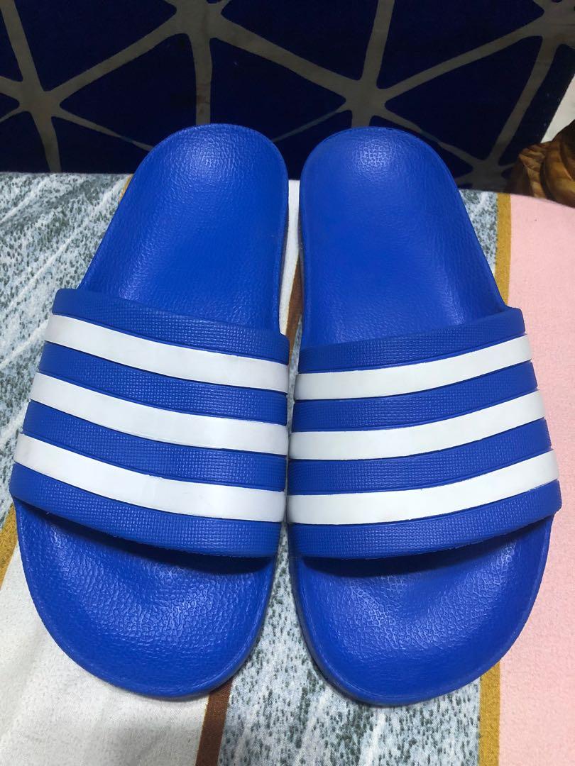 Adidas slides size 8, Men's Fashion 