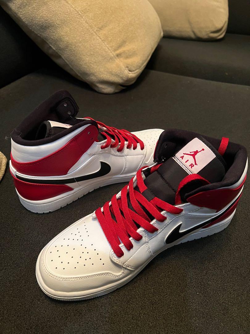Nike Air Jordan 1 Mid Chicago White GS | 554725-173 | LUSSO Footwear