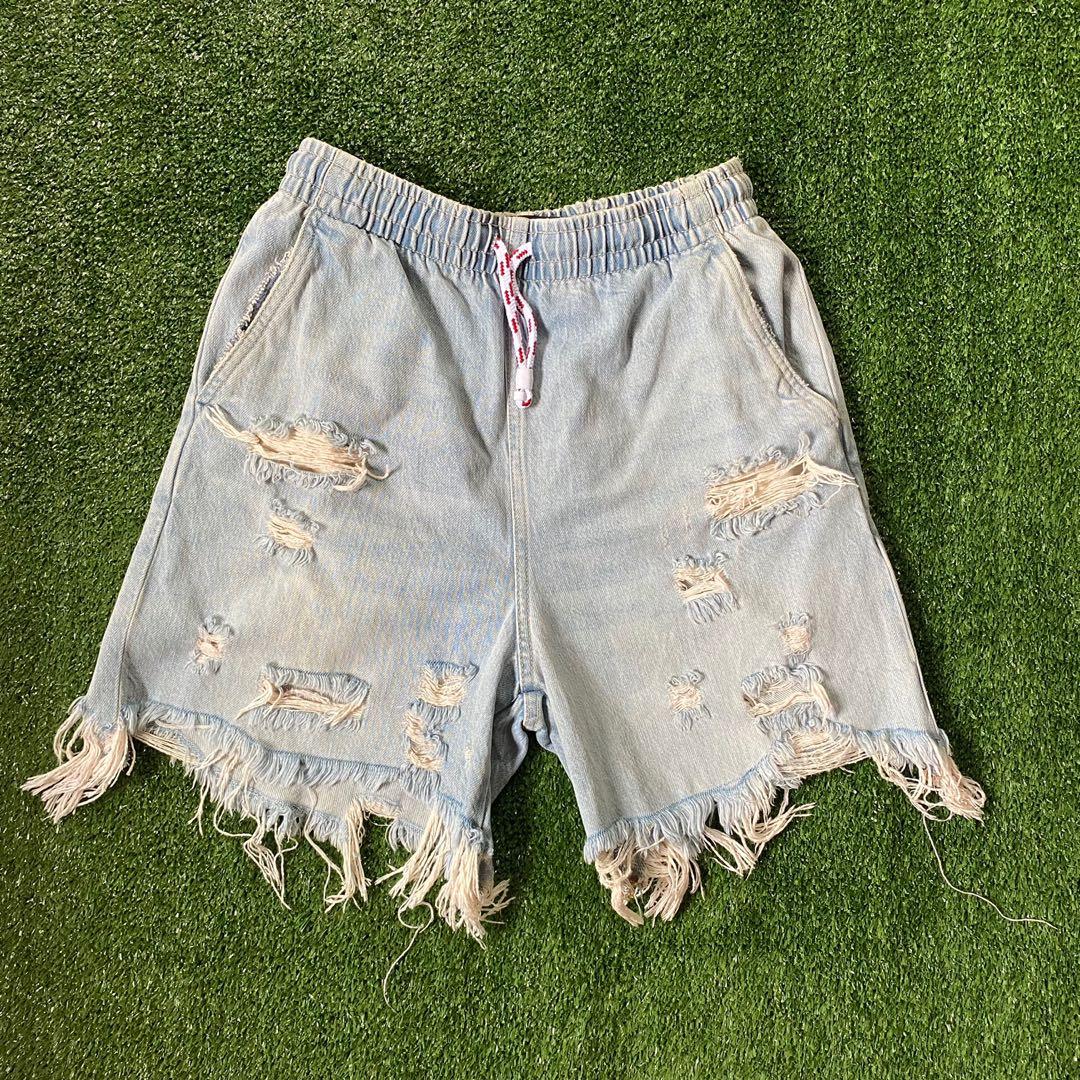 Alexander wang distressed denim shorts store