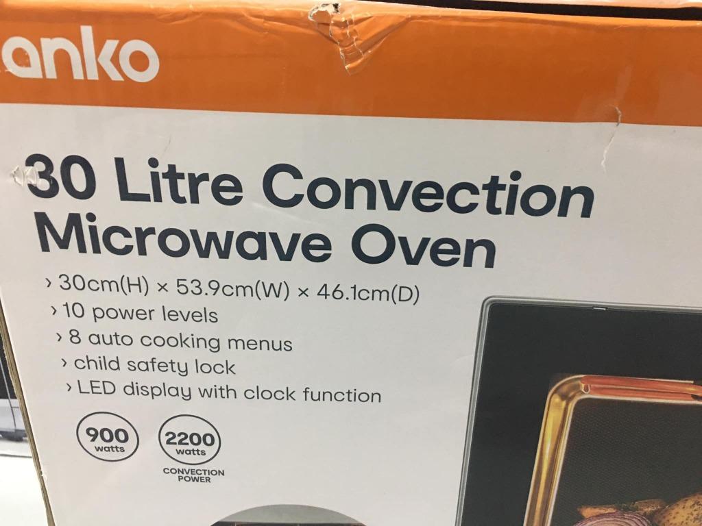 Anko 30L Convection Microwave Oven, TV & Home Appliances, Kitchen